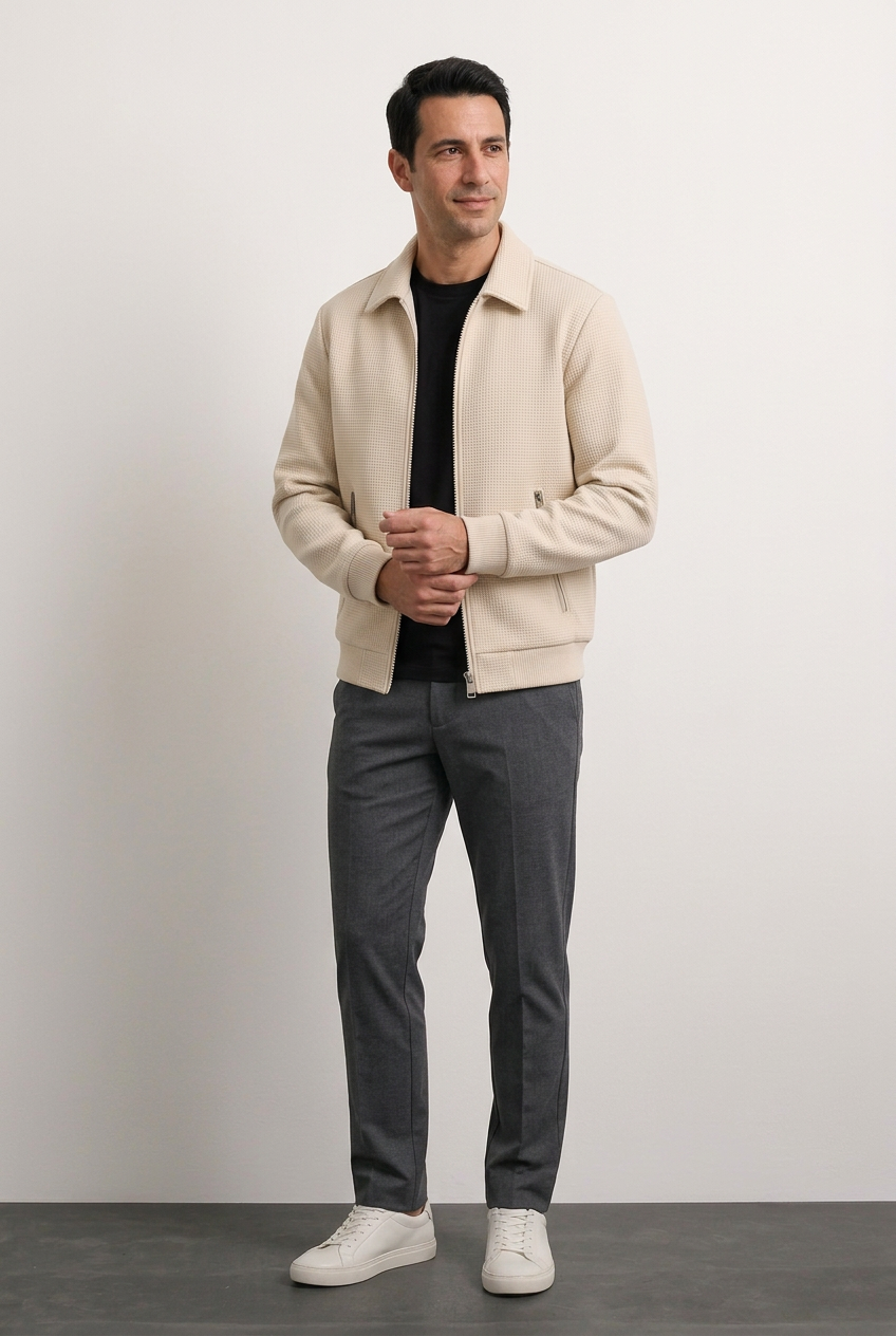 Adrián - Chaqueta de solapa texturizada