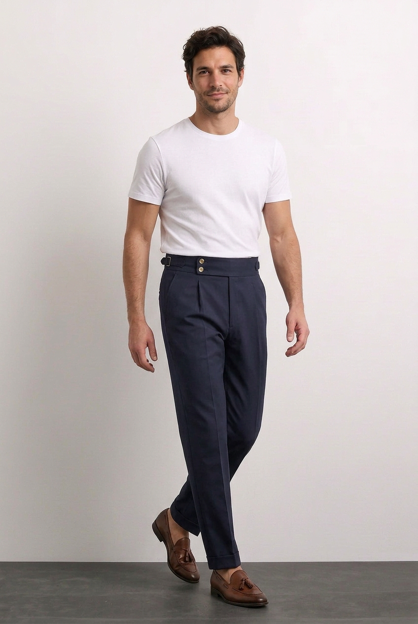 Alfonso - Pantalón vintage de tiro alto
