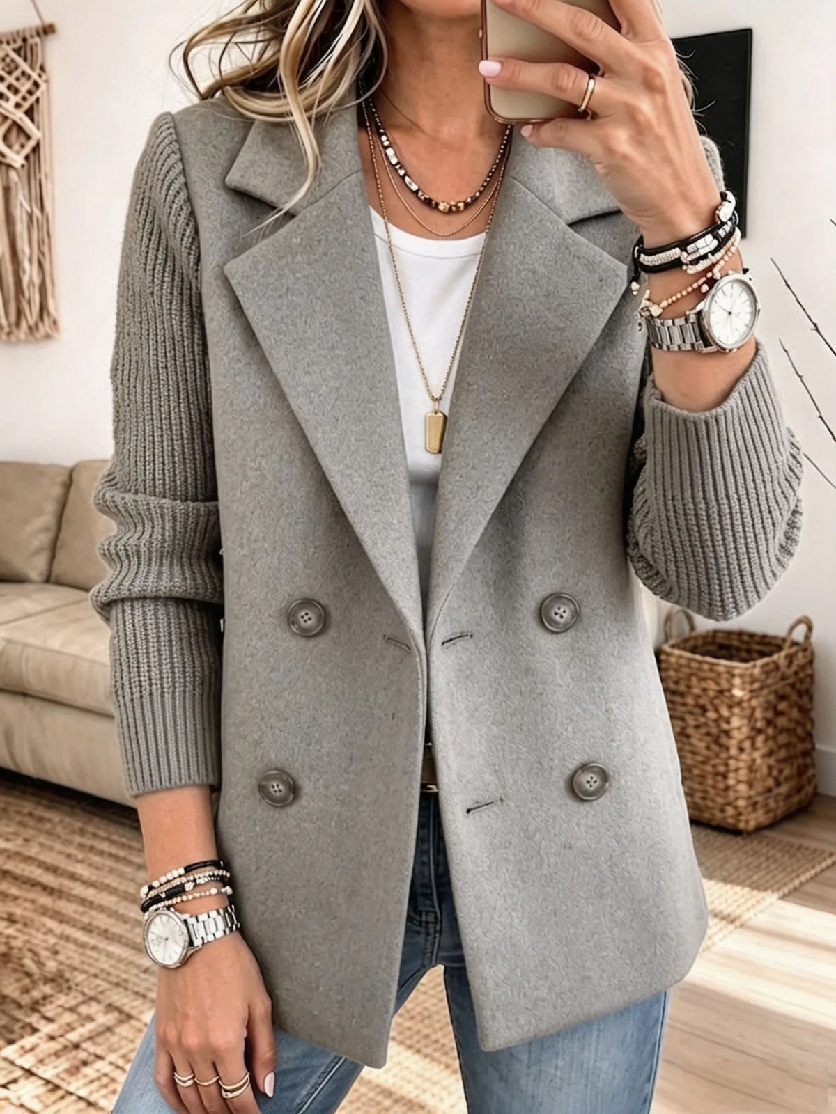 Noelia, blazer con mangas de punto – foto 2