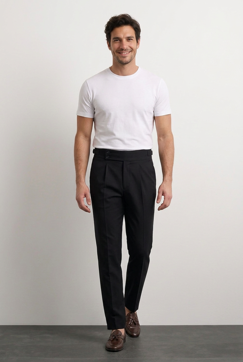 Alfonso - Pantalón vintage de tiro alto