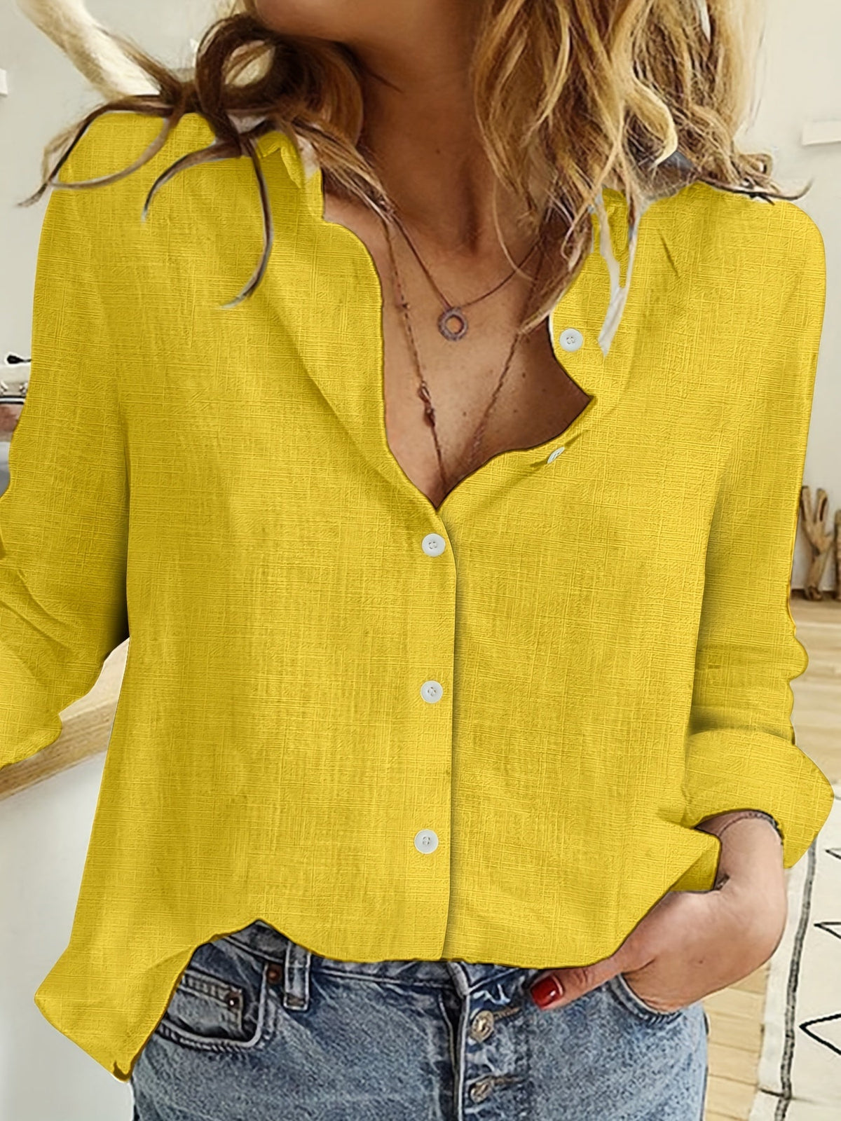 Clara, blusa con flecos – foto 5