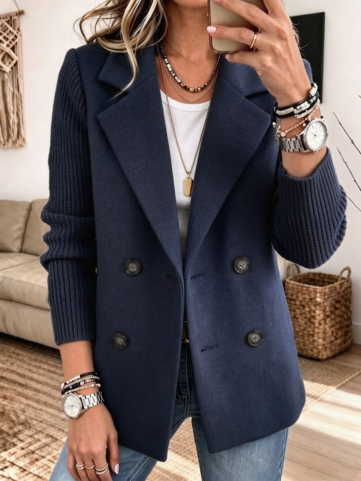 Noelia, blazer con mangas de punto – foto 4