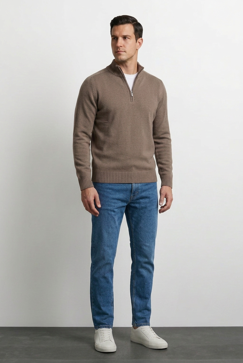 Mario - Jersey con media cremallera