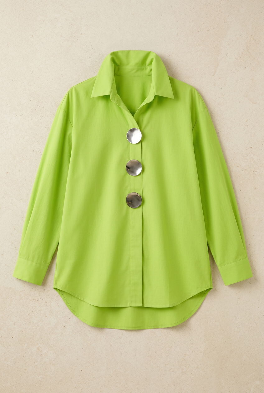Blusa Pilar verde lima, prenda sola