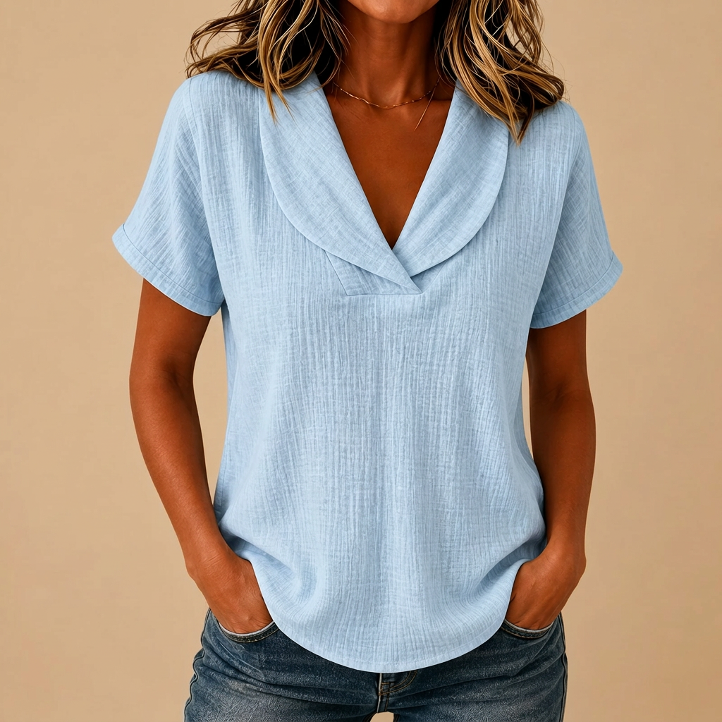 Consuelo, blusa de algodón y lino – foto 5