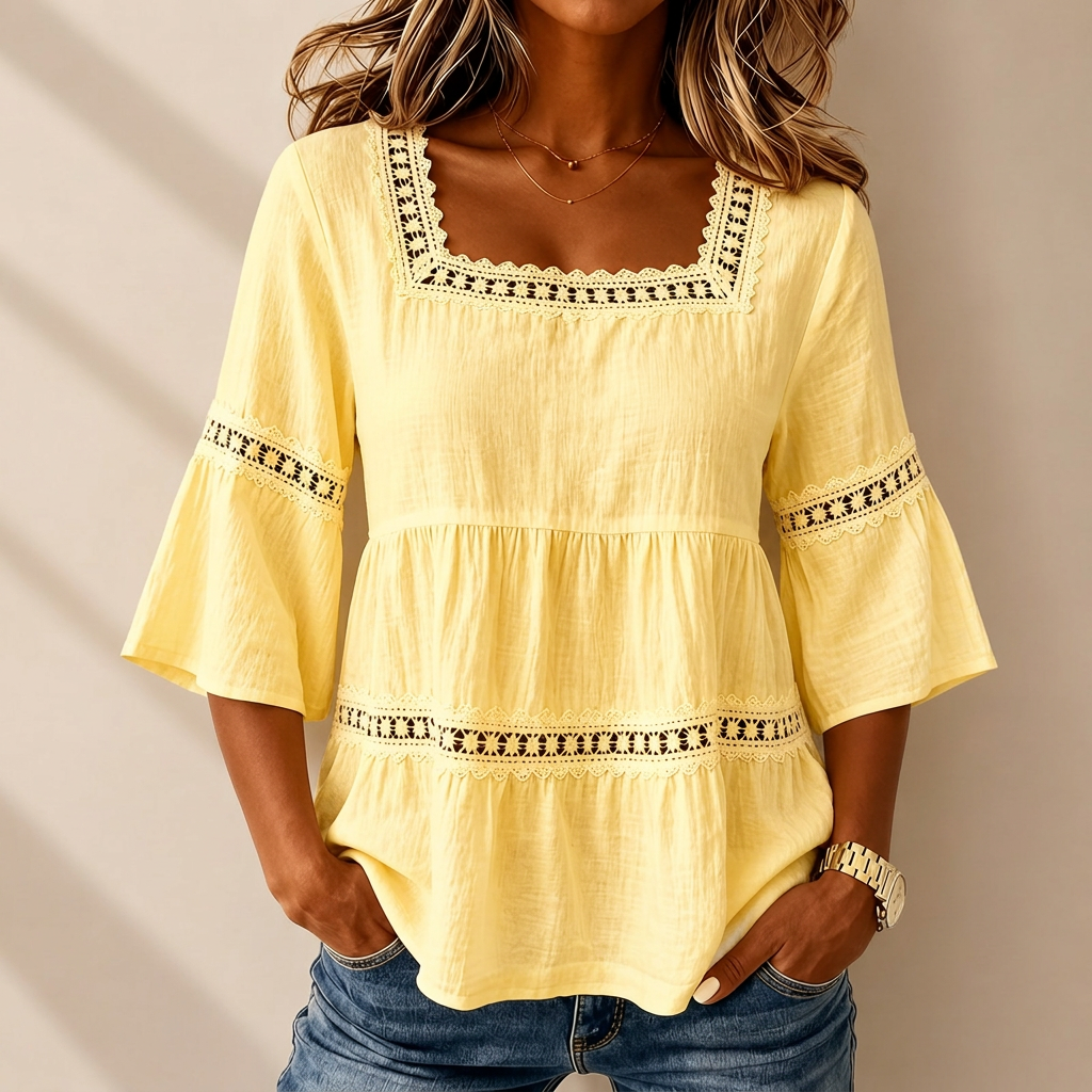Eloísa, blusa de cuello cuadrado – foto 4