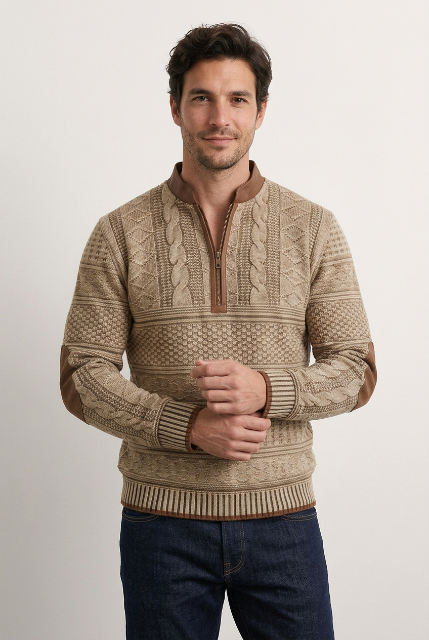 Lorenzo jersey beige con modelo