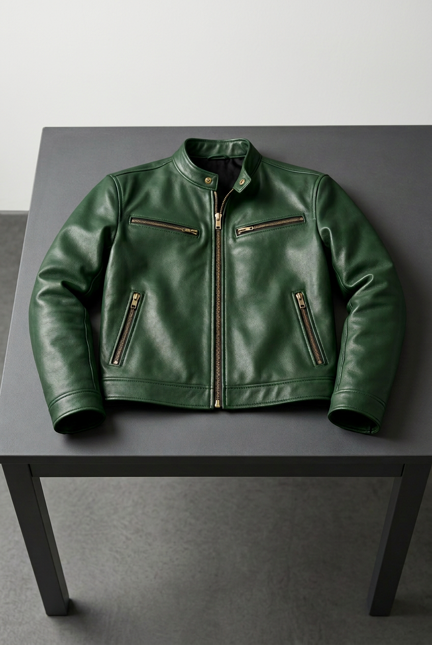 Diego - Chaqueta vintage de piel sintética