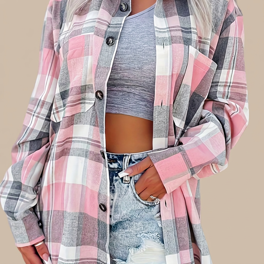 Lucía, camisa de cuadros de manga larga – foto 4