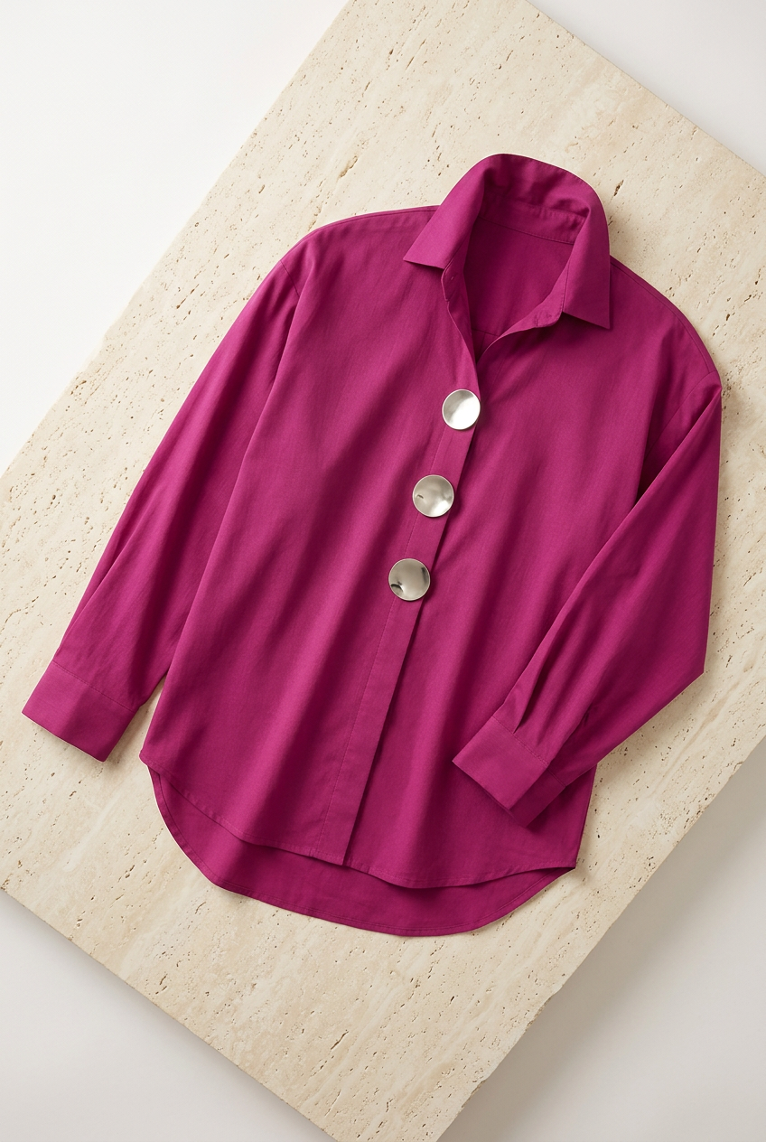 Blusa Pilar fucsia, prenda sola