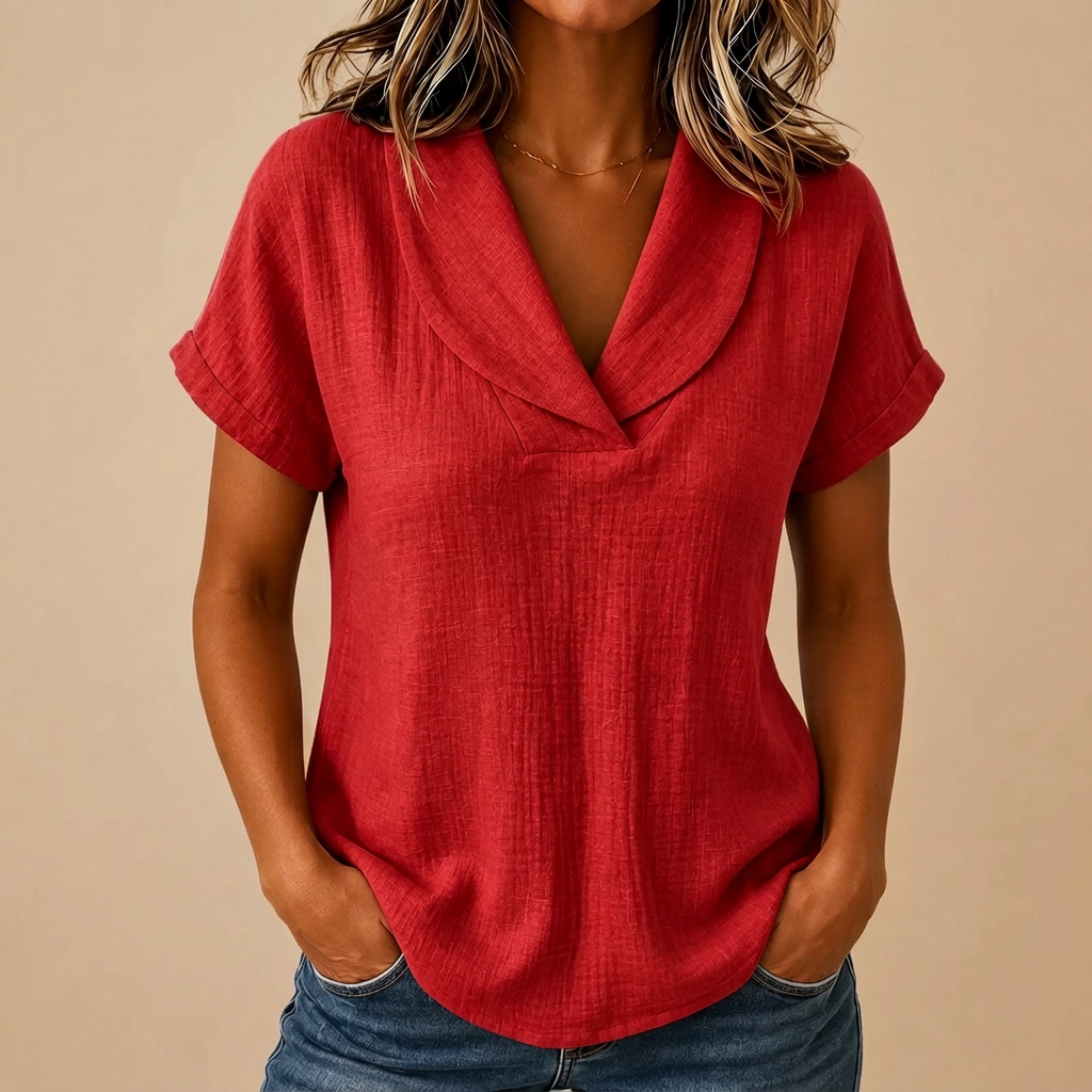 Consuelo, blusa de algodón y lino – foto 3