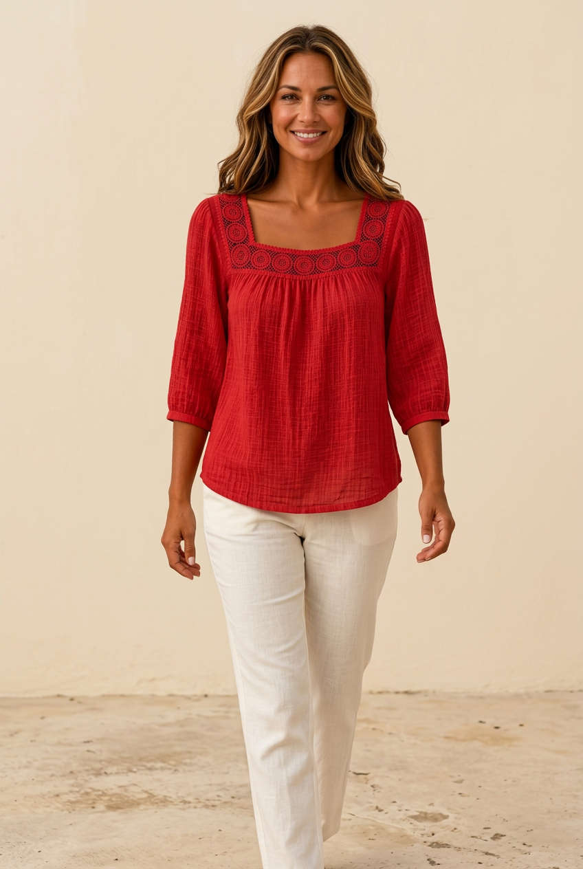 Ariadna roja con mujer