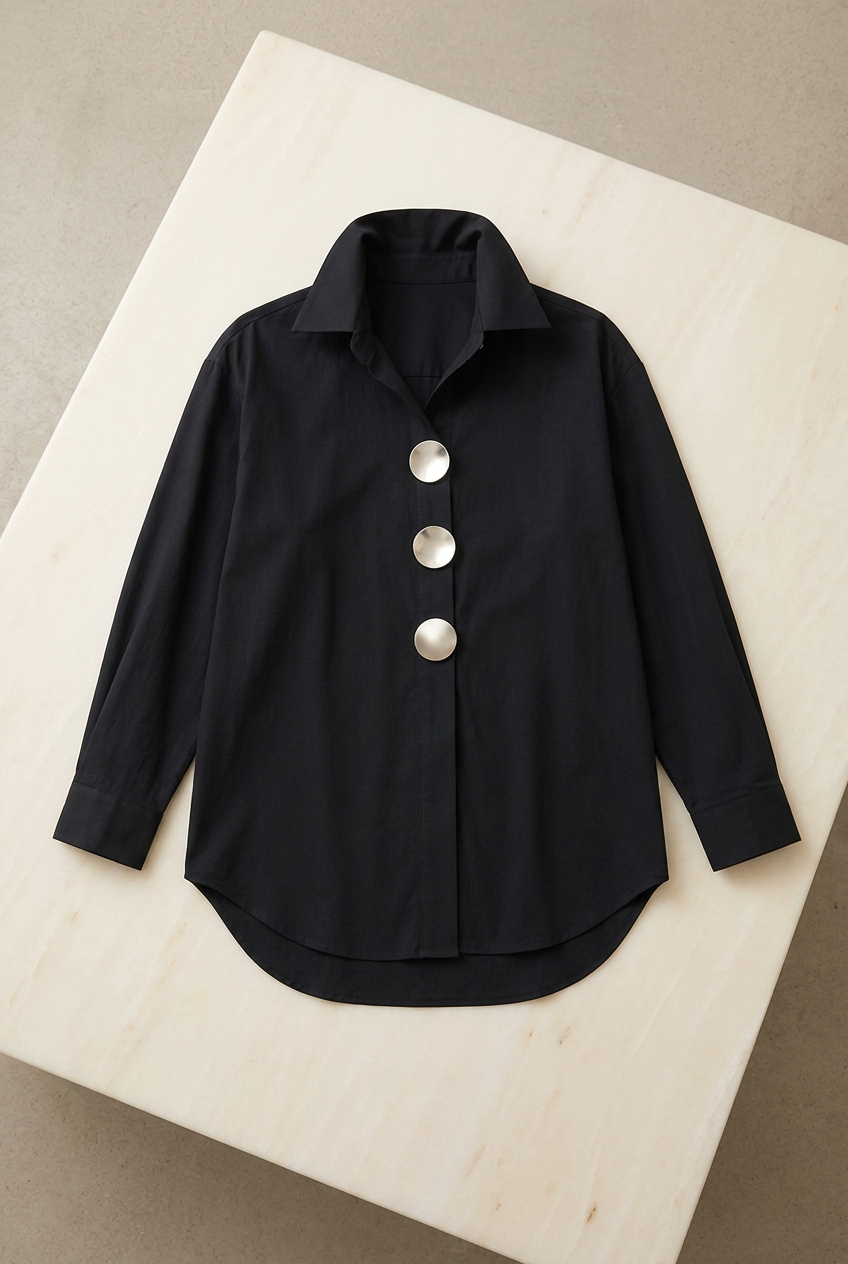 Blusa Pilar negra, prenda sola