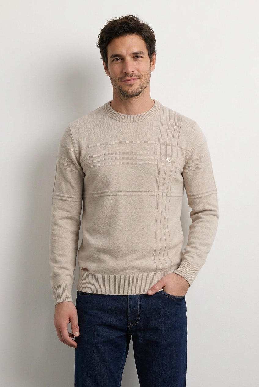 Héctor jersey beige con modelo