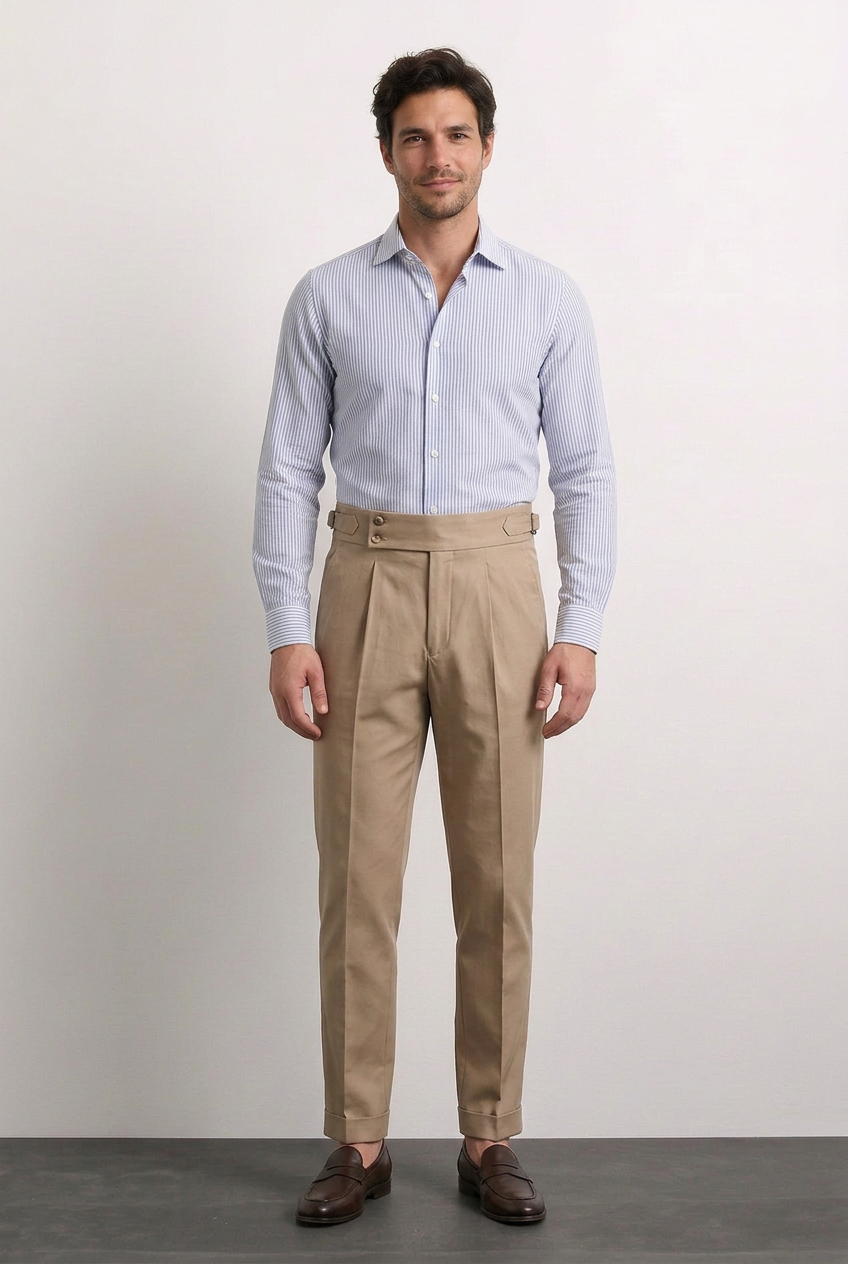 Alfonso beige con modelo