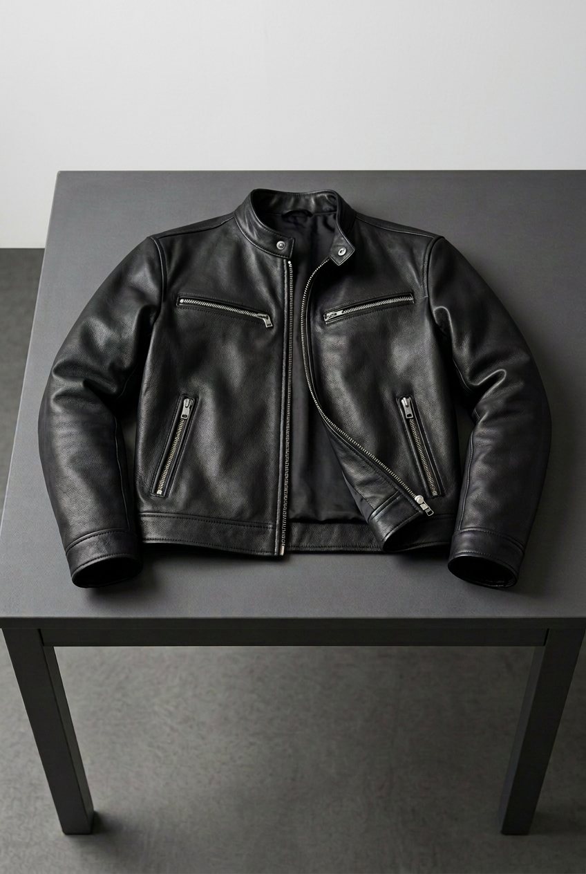 Diego - Chaqueta vintage de piel sintética