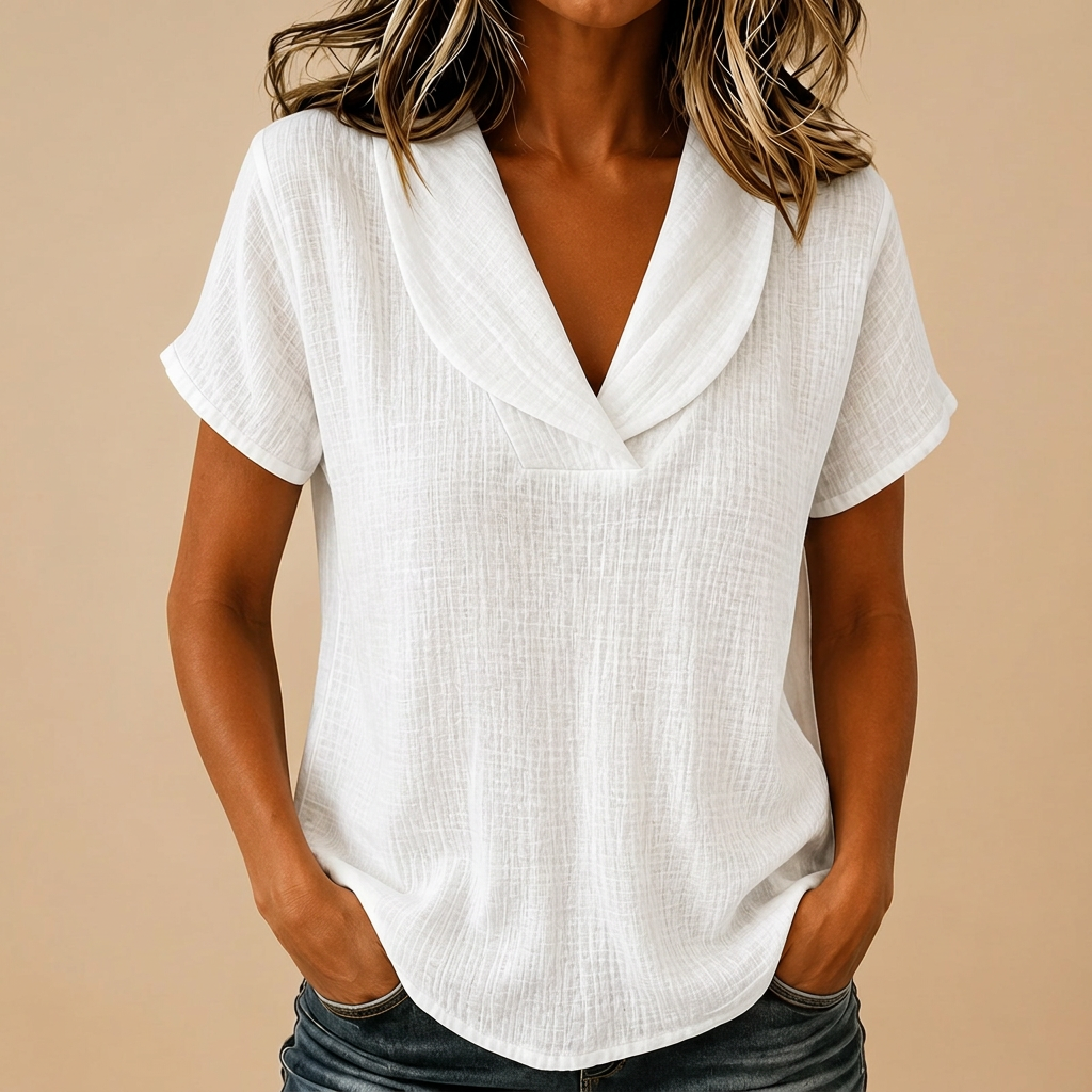 Consuelo, blusa de algodón y lino – foto 7