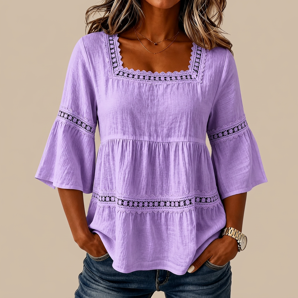 Eloísa, blusa de cuello cuadrado – foto 5