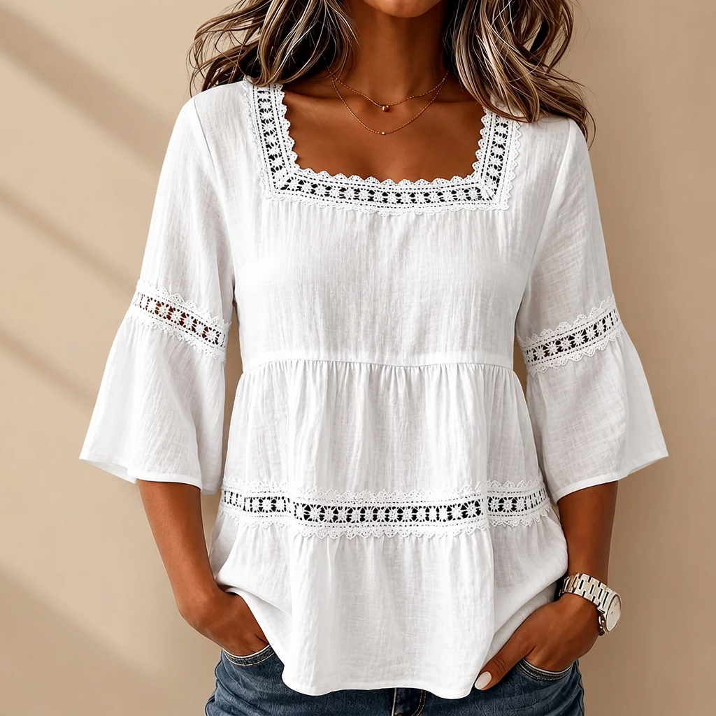 Eloísa, blusa de cuello cuadrado – foto 2