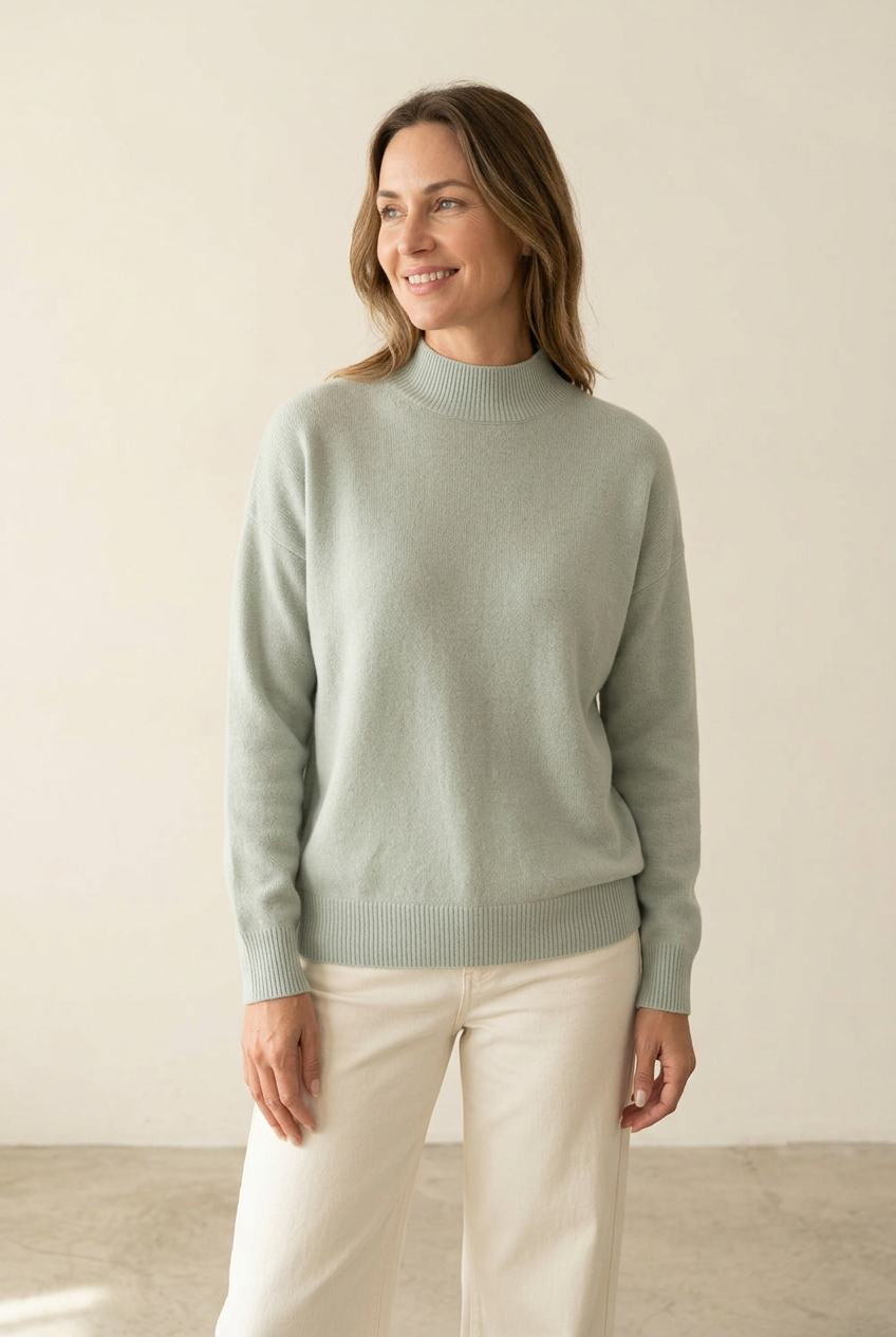 Jersey Virginia verde claro con modelo