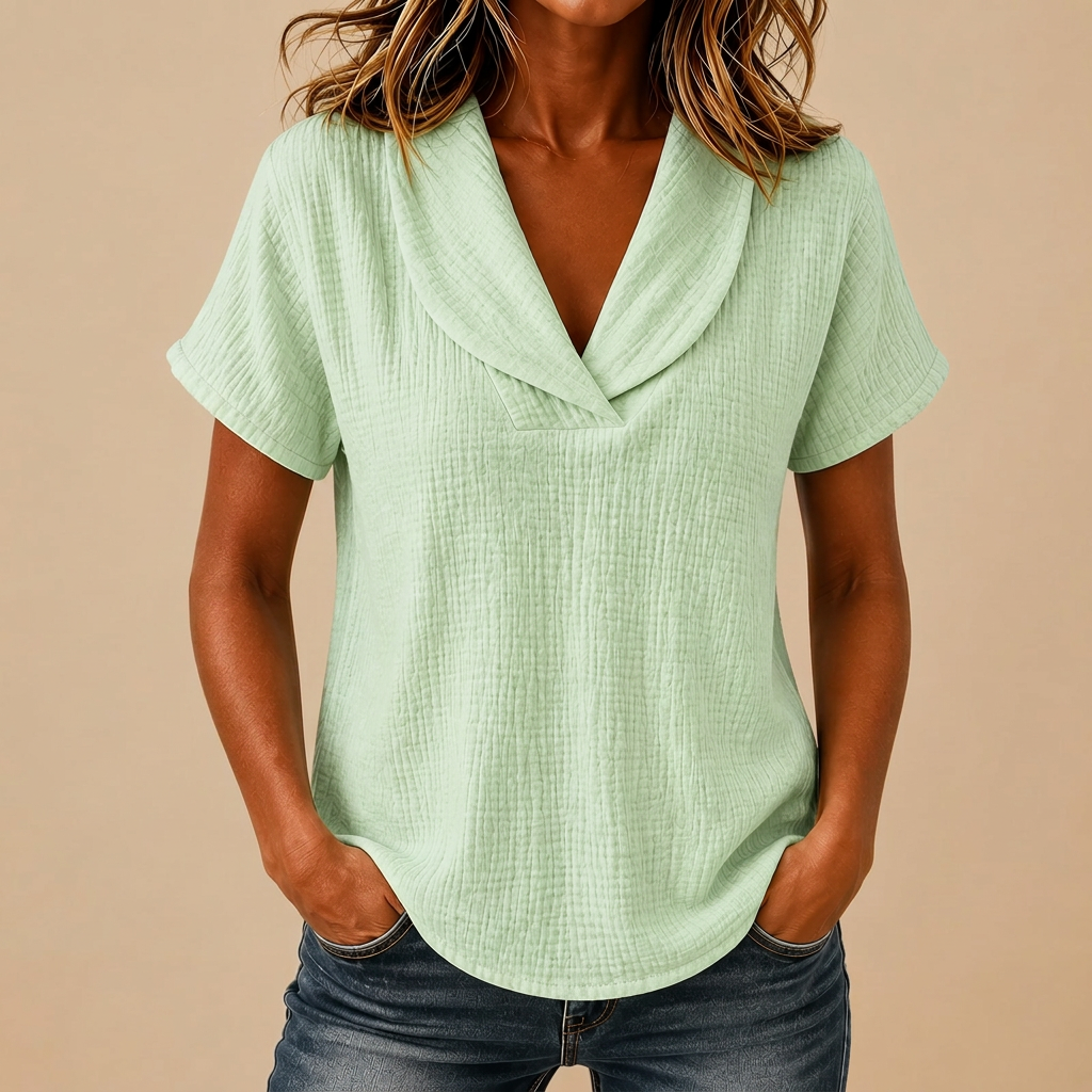 Consuelo, blusa de algodón y lino – foto 4