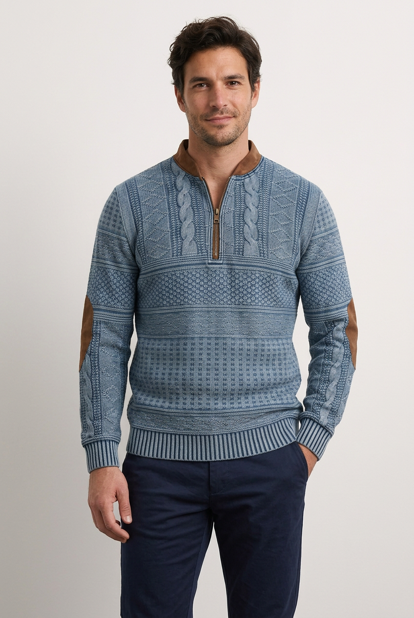 Lorenzo jersey azul con modelo
