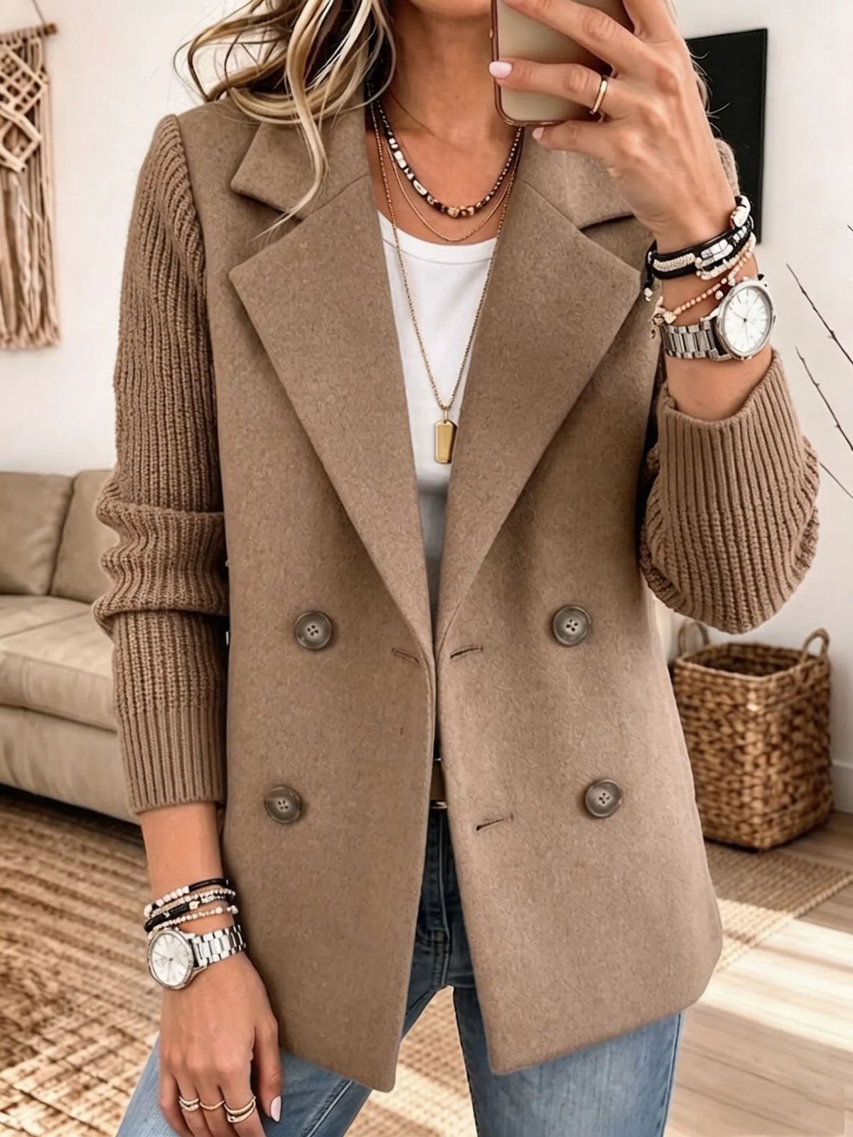 Noelia, blazer con mangas de punto – foto 3